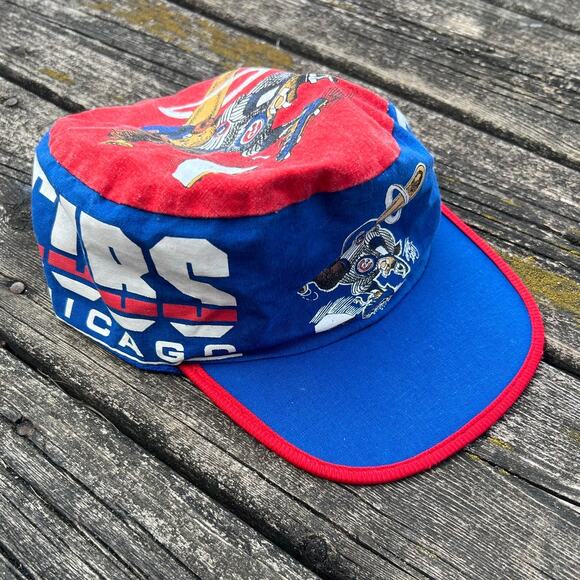 Vintage Chicago Cubs Pillbox Hat MLB Hot Shots Jack Davis Illustration OS - Picture 1 of 8
